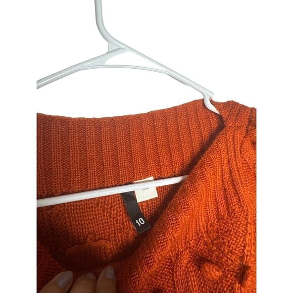 Divided by H&M Knit Sweater Orange Size 10 - Picture 2 of 4